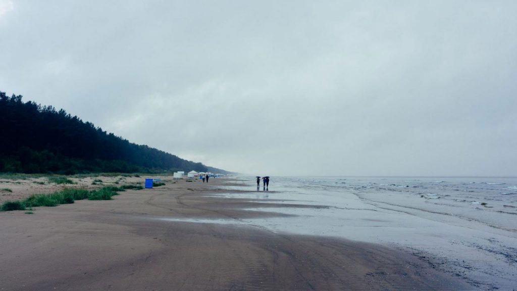 Rainy-day-in-Jurmala,-Latvia,-baltic